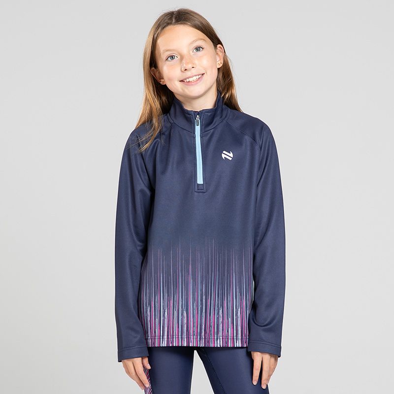 Navy Kids’ Miley Half Zip with pink and lavender ombre design by O’Neills.