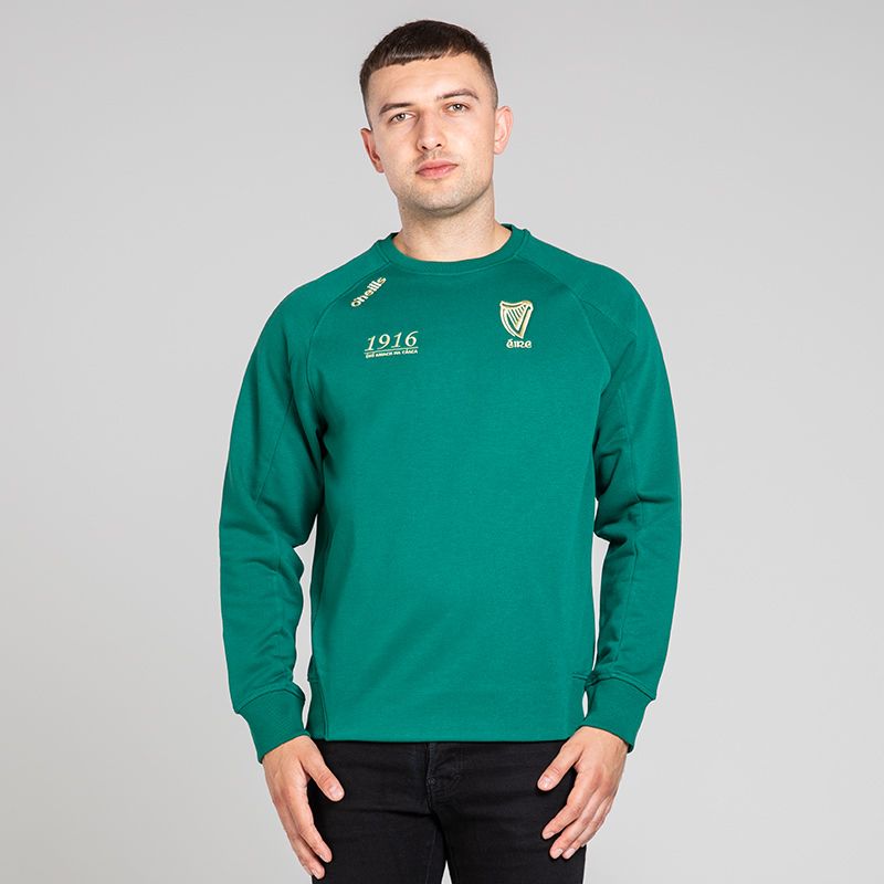 Men's 1916 Discovery Fleece Crew Neck Sweatshirt Green from O’Neills