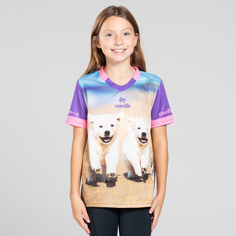 Kids’ Cheeky Pups ploughing jersey Purple by O’Neills
