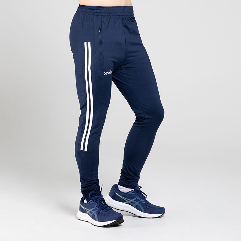 Marine Men's Skinny Tracksuit Bottoms with Brushed Inners and Two White Stripes on the Side by Oâ€™Neills.