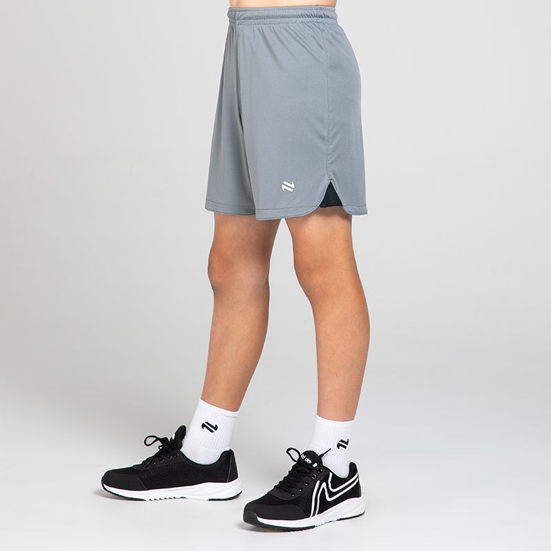 Grey Kids' Phantom Soccer Shorts with elasticated waistband and O’Neills branding.
