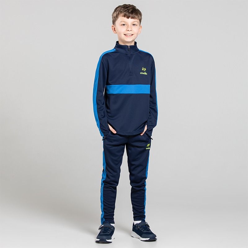 O’Neills Kids' Unleash Tracksuit Set with matching Half Zip and Bottoms in Marine / Royal