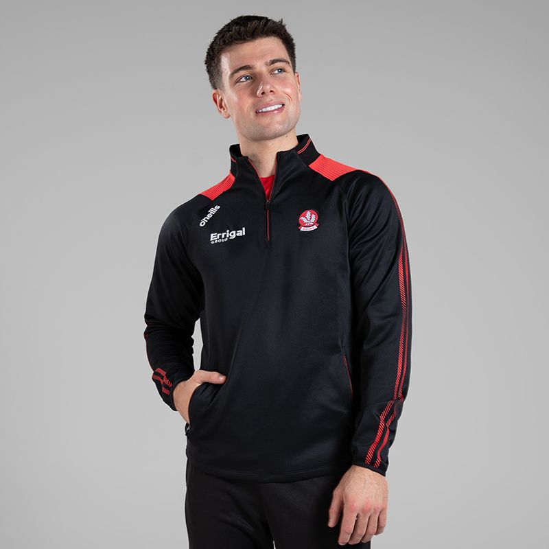 Black Derry GAA Men's Dynamo Brushed Half Zip by O’Neills.