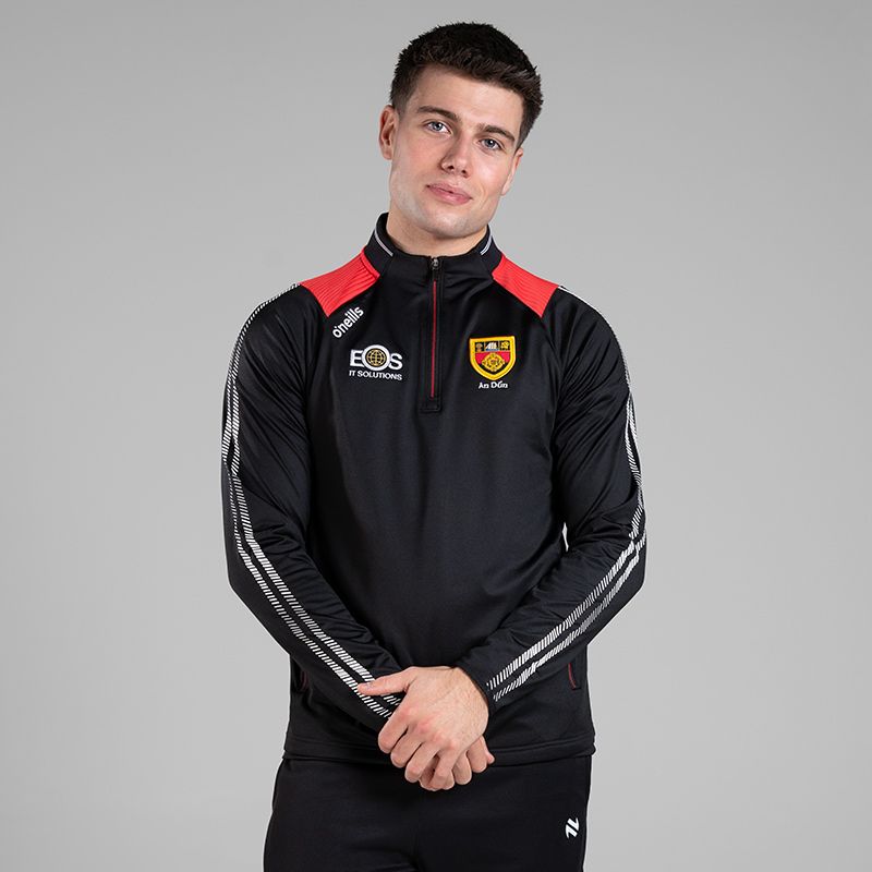 Black Down GAA Men's Dynamo Brushed Half Zip by O’Neills.