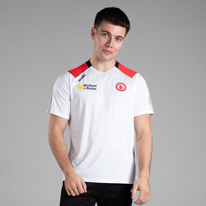 White Tyrone GAA Men's Dynamo T-Shirt by O’Neills.