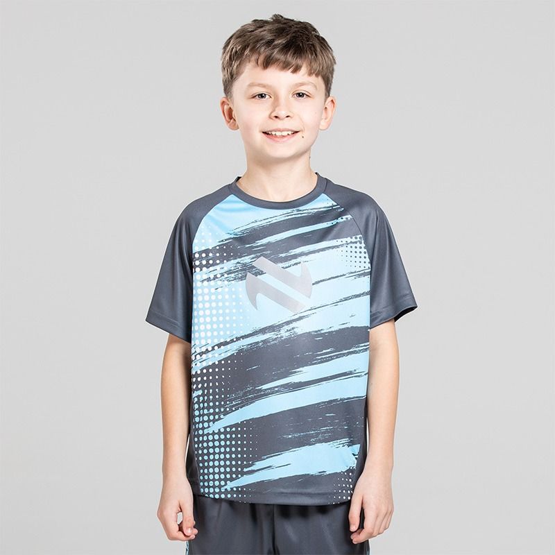 O’Neills Blast T-Shirt Grey featuring a bold graphic and reflective logo