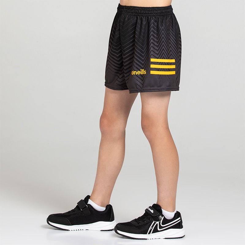 Black O’Neills Kids' Nova shorts with adjustable drawcord waistband