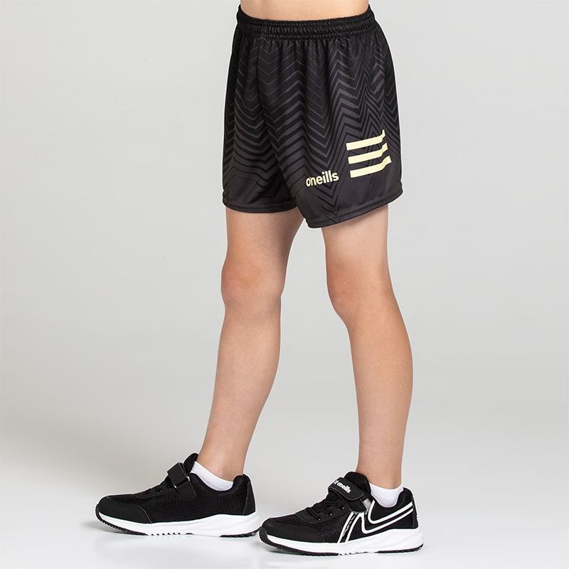 Black O’Neills Kids' Nova shorts with adjustable drawcord waistband
