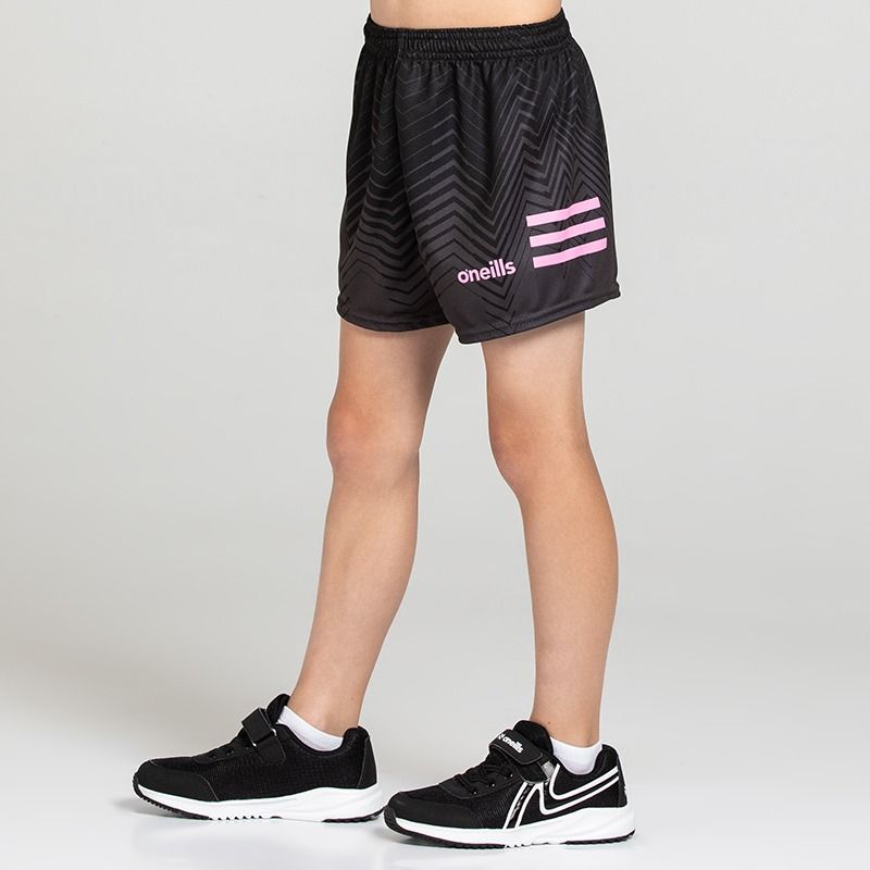 Black O’Neills Kids' Nova shorts with adjustable drawcord waistband