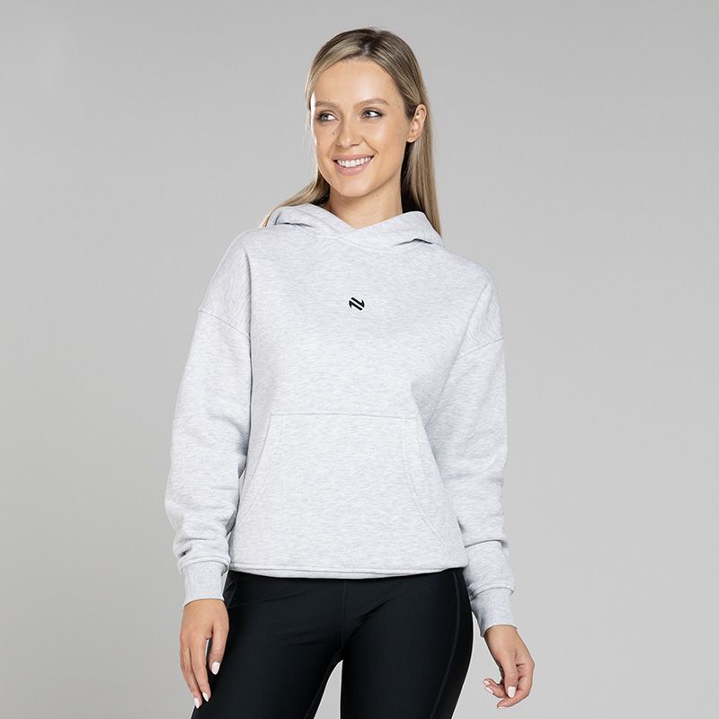 Grey Women's Recharge Overhead Hoodie by O'Neills.