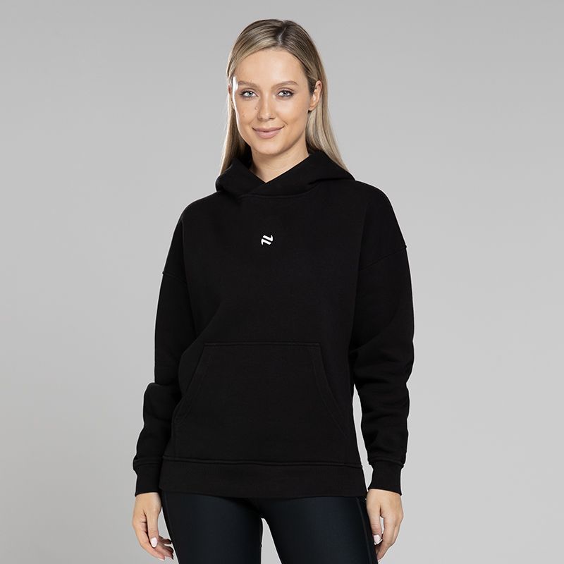 Black Women's Recharge Overhead Hoodie by O'Neills.