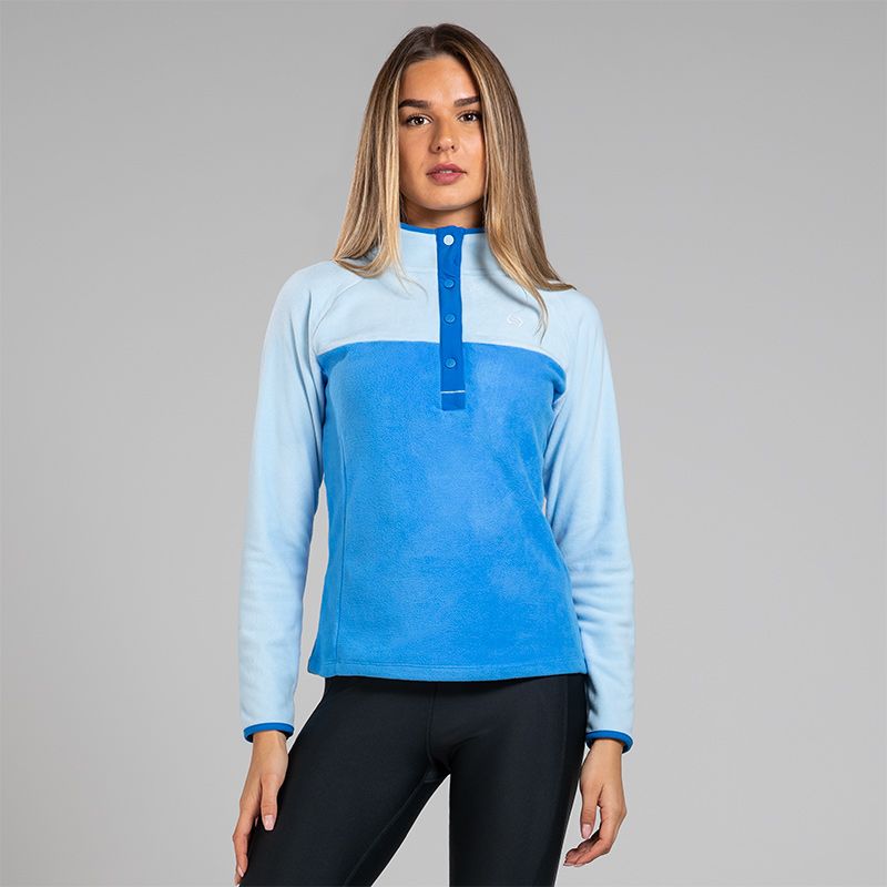 Women’s Kayla Snap Fleece Top Blue from O’Neills