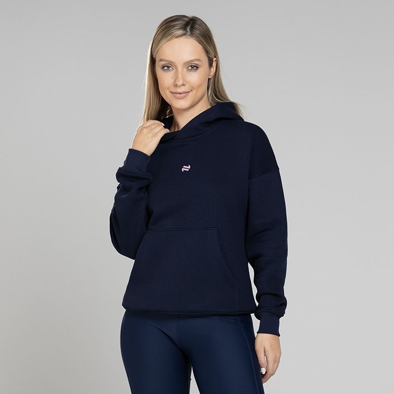 Navy Women's Recharge Overhead Hoodie by O'Neills.