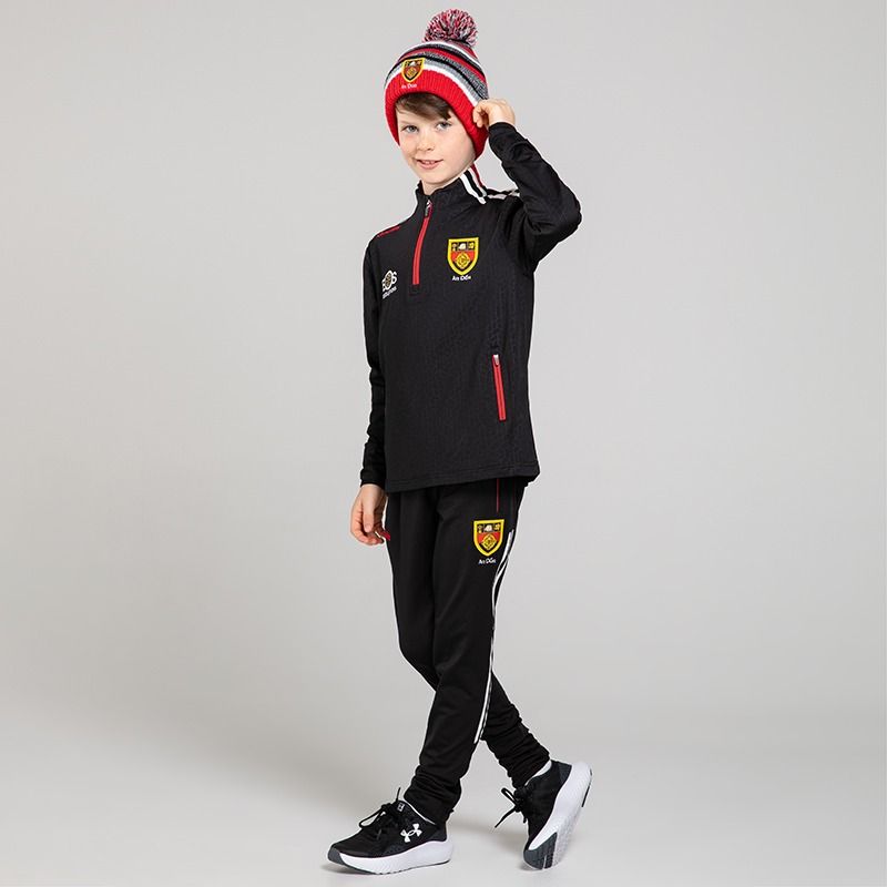 Down GAA Kids' Hydra Brushed Skinny Tracksuit Bottoms Black from O’Neills Sportswear