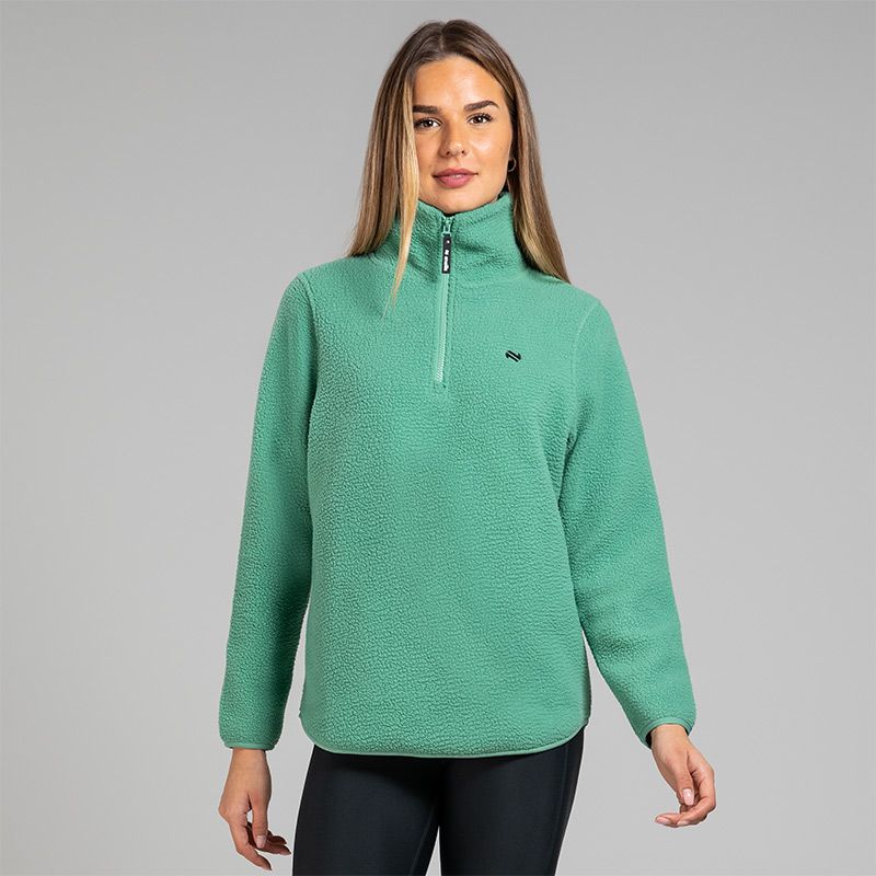 Green Women’s Pearl Half Zip Sherpa Fleece from O’Neills