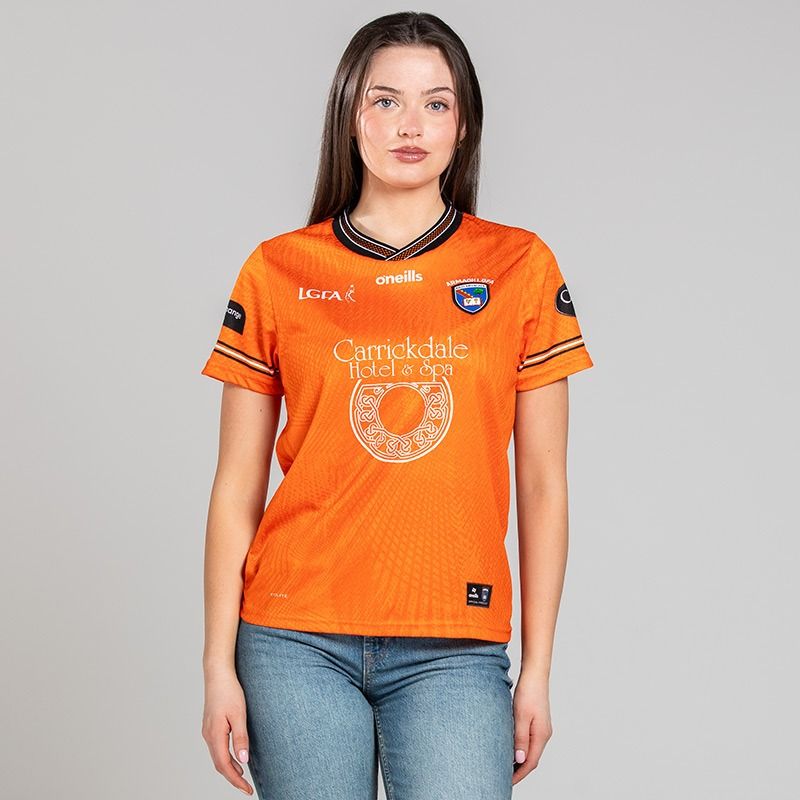 Orange Armagh LGFA Women's Home Jersey 2026 from O’Neills.