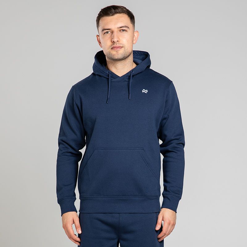 Navy Men’s Evolve Fleece Pullover Hoodie with kangaroo front pouch pocket by O’Neills.