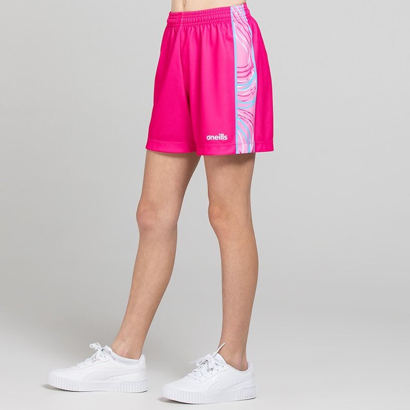 Pink O’Neills Kids’ Taylor Shorts with an elasticated waistband