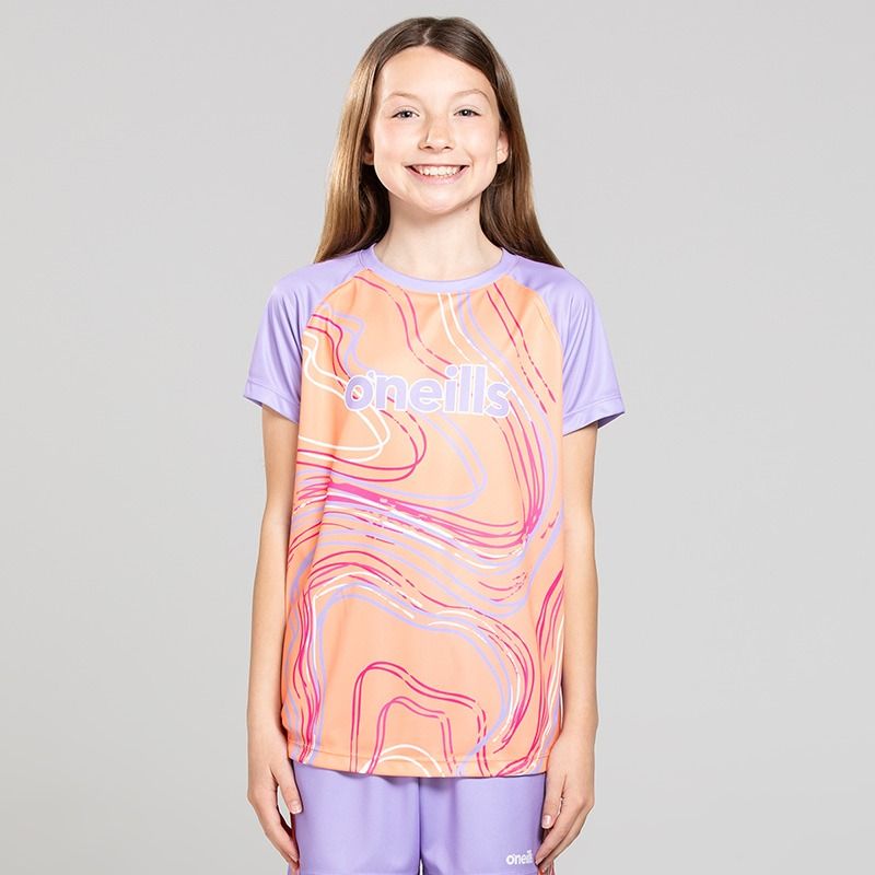 Orange O’Neills Kids’ Taylor T-Shirt with a colourful design