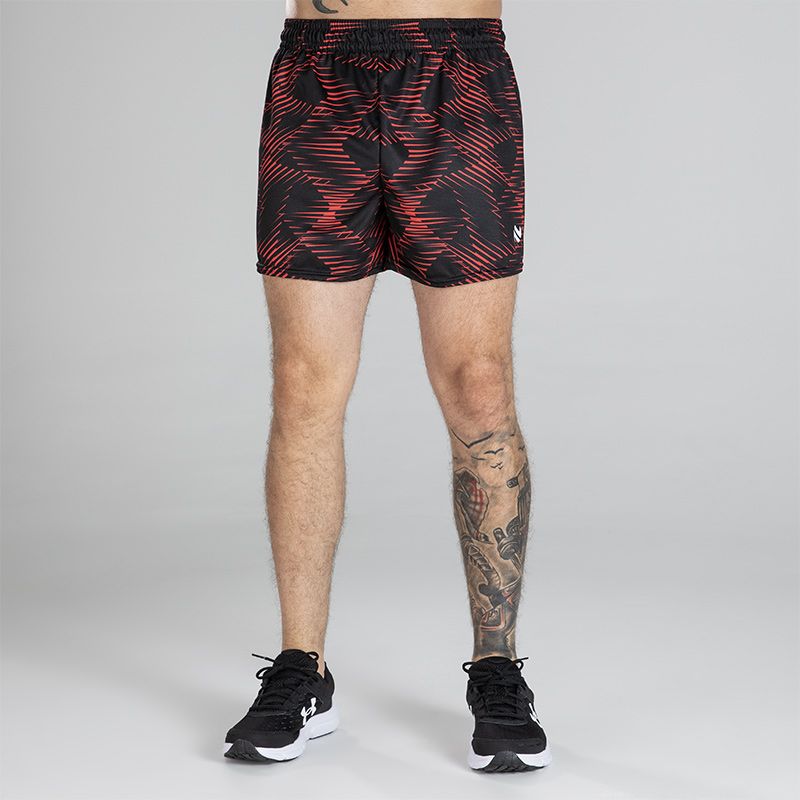 Black and Red Sydney Shorts with elasticated waistband by O’Neills.