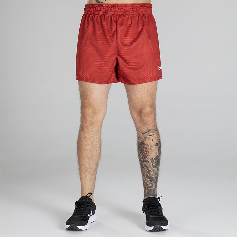 Red Sydney Shorts with elasticated waistband by O’Neills.