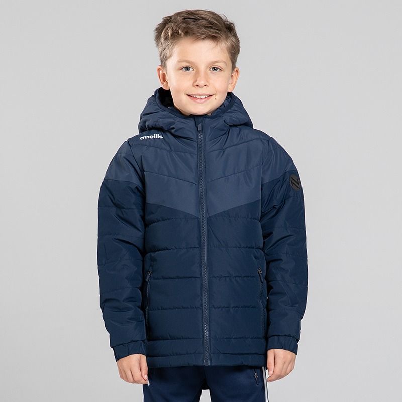 Marine kids' Maddox hooded padded jacket with zip pockets O’Neills.
