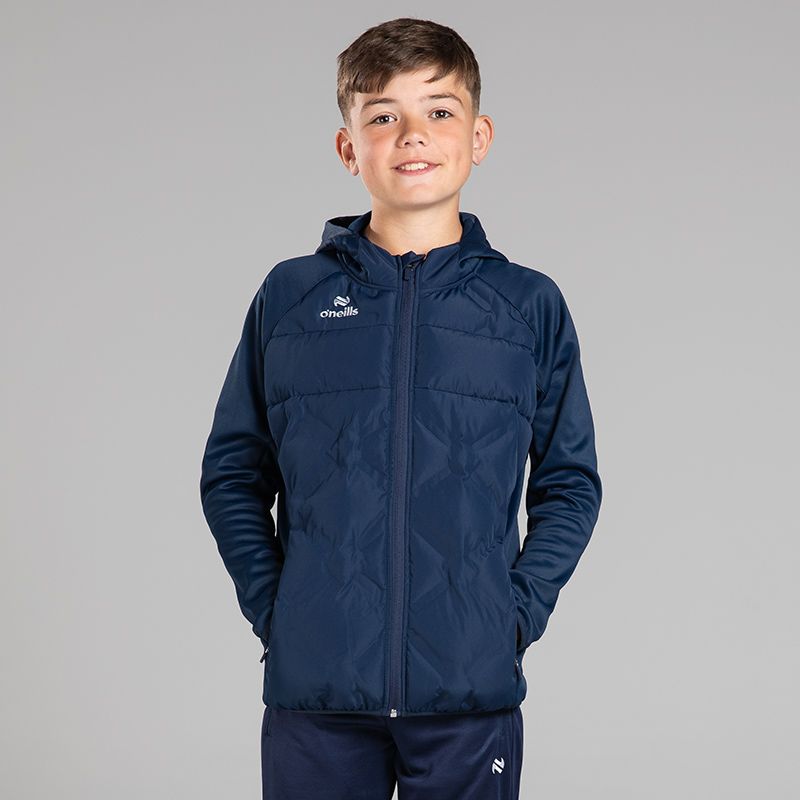 Kids' Navy Vortex Lightweight Hooded Padded Showerproof Jacket from O’Neills 
