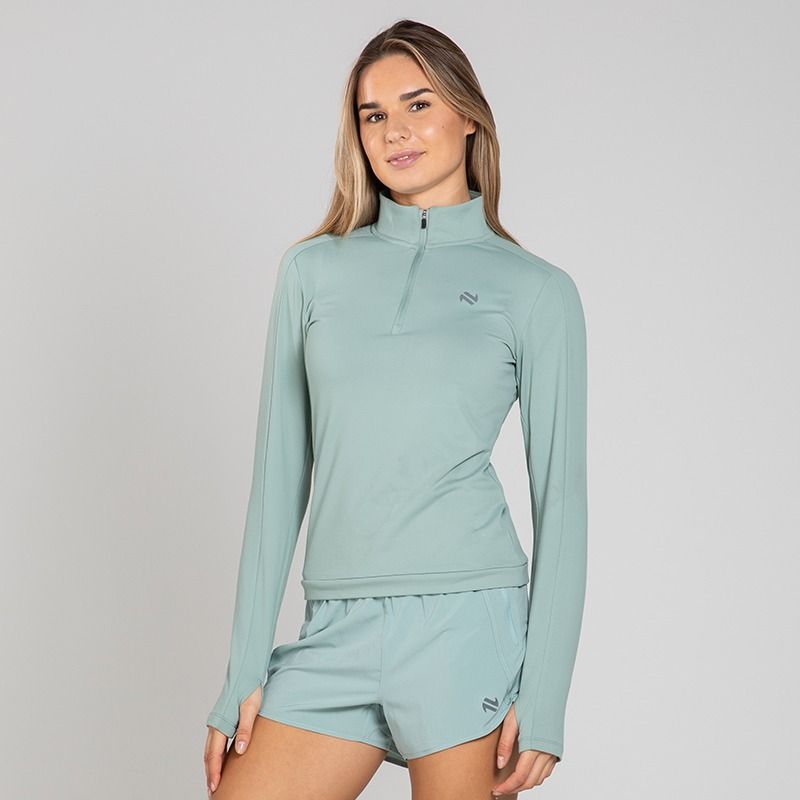 Women's Emery Brushed Half Zip Top Green from O’Neills 