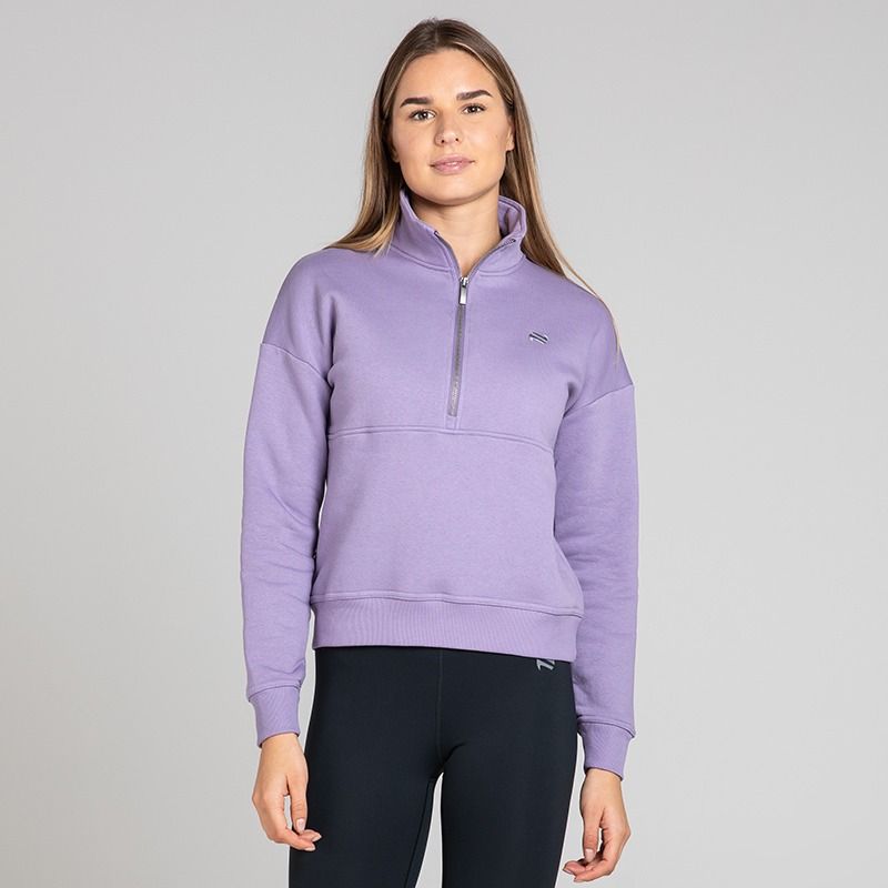 Purple Women’s Ada Half Zip Fleece with funnel neck by O’Neills