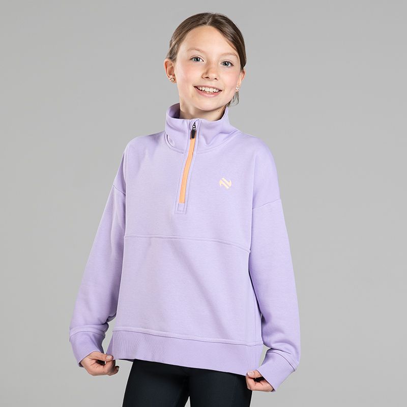 O’Neills Kids’ Aria Fleece Half Zip Purple by O’Neills
