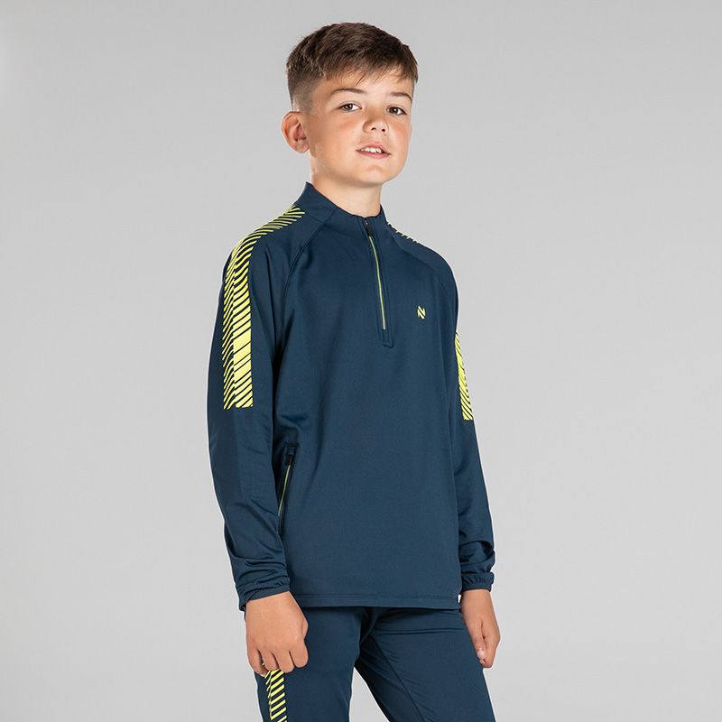 Navy Impact Kids Brushed Half Zip by O’Neills.