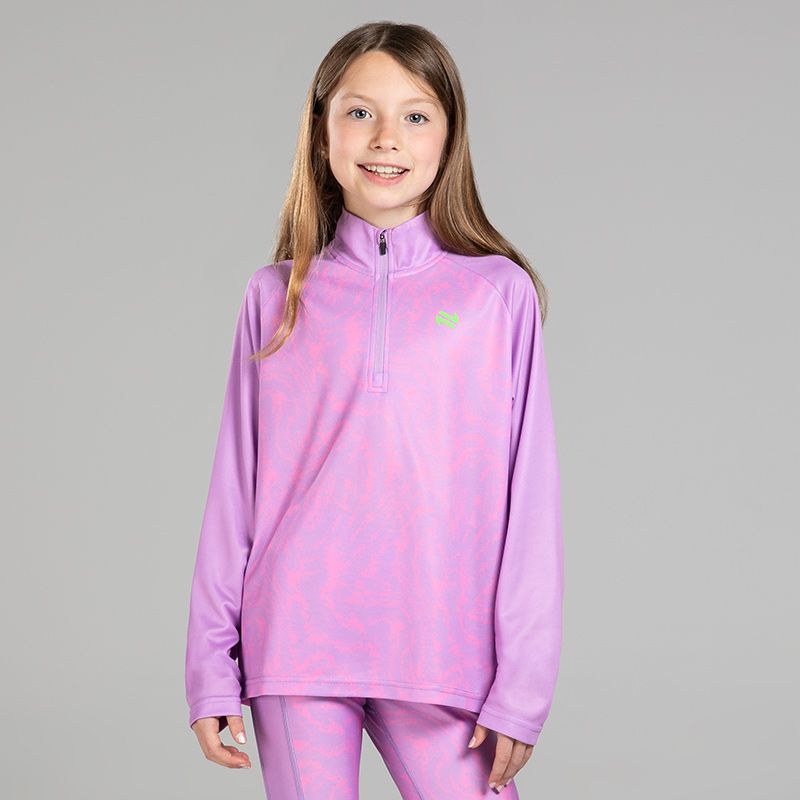 Purple Kids Fleur Half Zip Midlayer Top from O’Neills Sportswear.