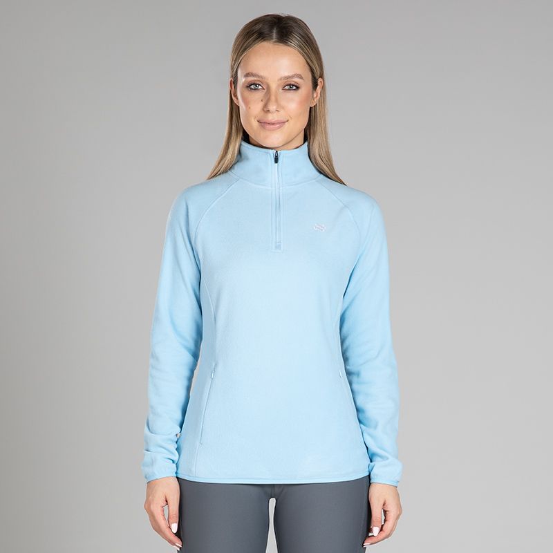 Blue Women’s Cairo Micro Fleece Half Zip Top with two zip pockets by O’Neills.