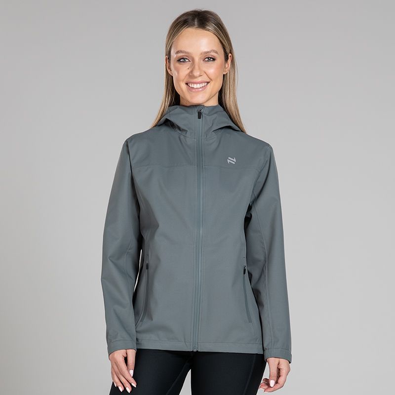 Grey Women’s Ivy Rain Jacket with hood by O’Neills