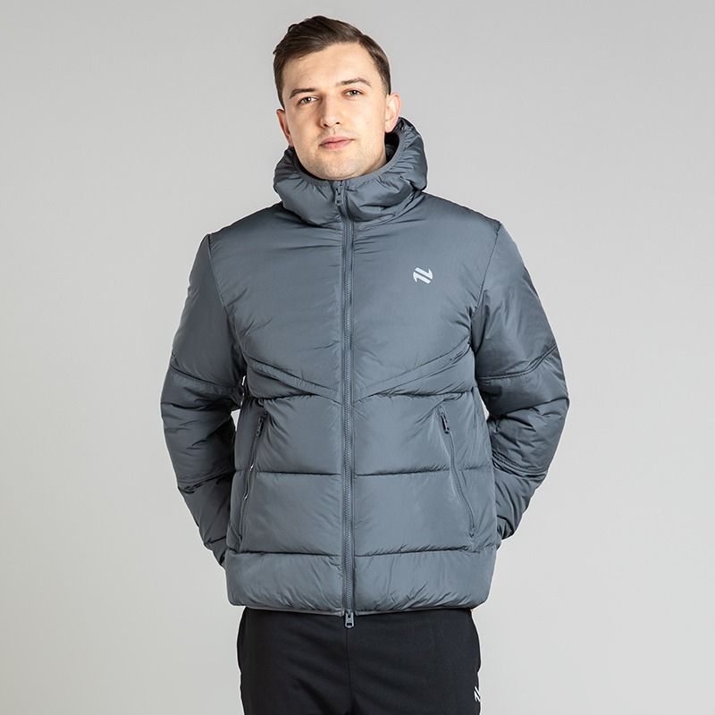 O’Neills Men's Olympus Hooded Padded Jacket in Grey– A lightweight padded winter jacket