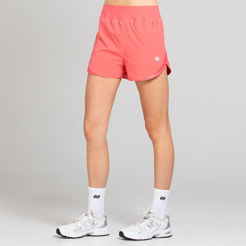 Pink Women’s Ember Training Shorts with zipped pockets and a drawcord waistband 