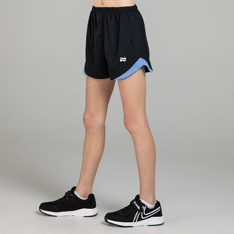 Black Girls’ Sports Shorts with elasticated waistband by O’Neills.