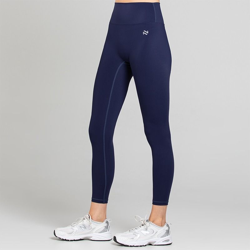 Navy Women’s Ember 7/8 Leggings with above-ankle length and high-rise waistband detail 