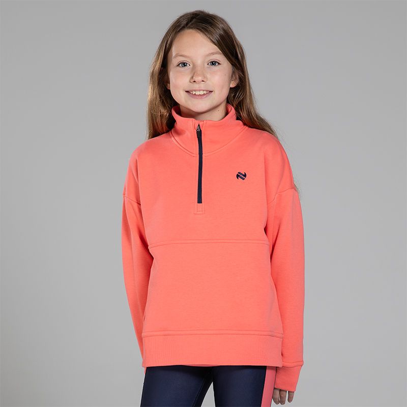 O’Neills Kids’ Aria Fleece Half Zip Coral by O’Neills