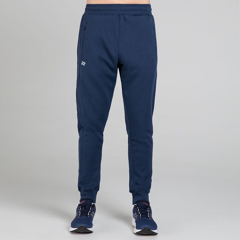Navy Men’s Evolve Fleece Tracksuit Bottoms with cuffed bottoms and two zip pockets by O’Neills.