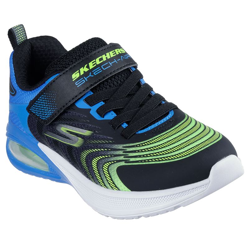 Black blue and green Skechers Kids' Microscope Max Advance - Vortivox Junior Trainers from O'Neills