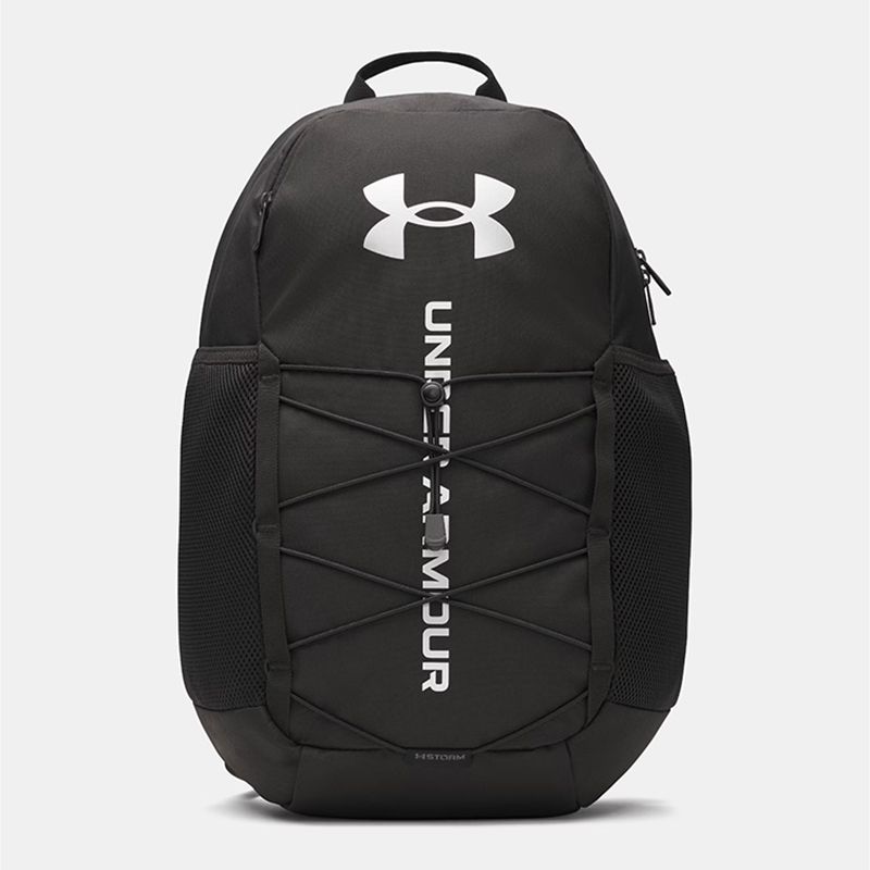 Black and white Under Armour UA Hustle Sport 6.0 Backpack from O'Neills