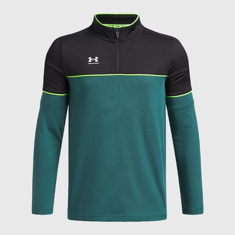 Kids' Green Under Armour UA Challenger Training Quarter Zip from O'Neills.