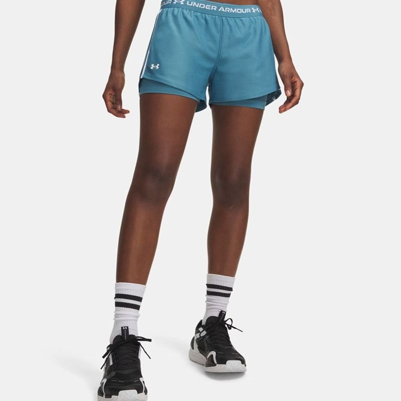 Women's Under Armour Women's Tech™ Play Up 2 in 1 Shorts Boundless Blue From O'Neills