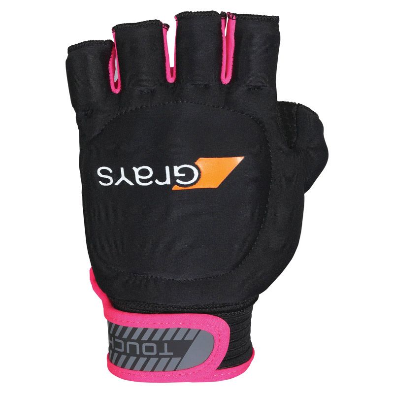 Black and Pink Grays Open-Palmed Hockey Gloves from O’Neills.