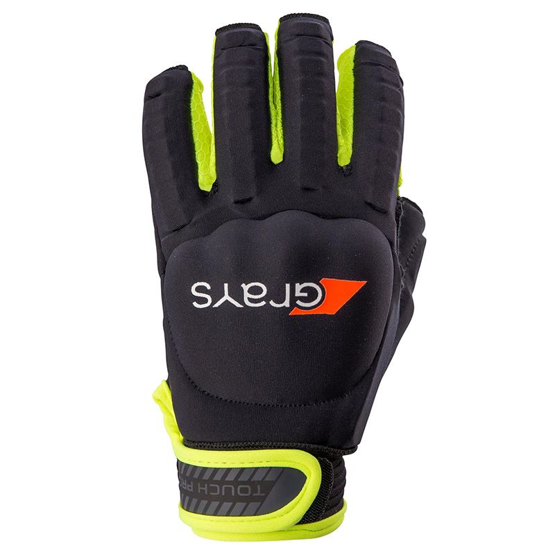 Black Grays Open-Palmed Hockey Gloves with Joint Finger Design from O’Neills.