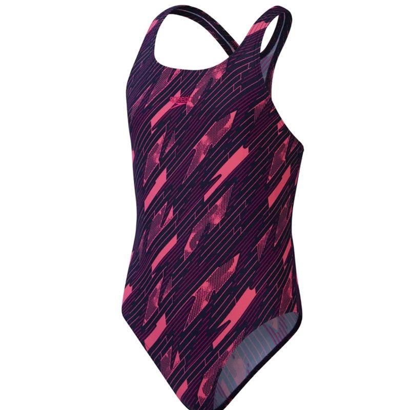Navy Speedo Kids' Hyperboom Allover Medalist Swimsuit from O'Neills.