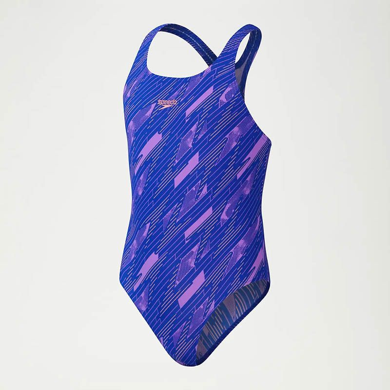 Blue Speedo Kids' Hyperboom Allover Medalist Swimsuit from O'Neill's.