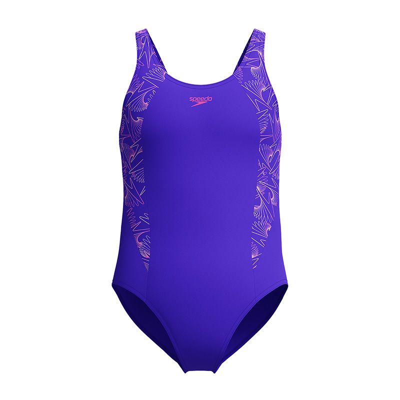 Kids' Speedo Hyperboom Splice Muscleback Swimsuit Indigo From O'Neills