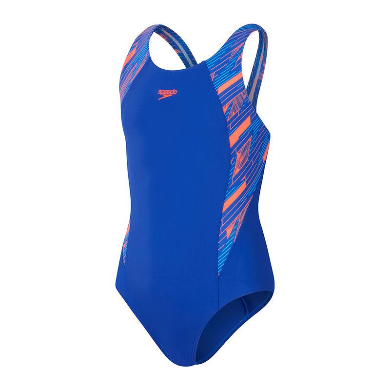 Blue Speedo Kids' Hyperboom Splice Muscleback Swimsuit from O'Neills.